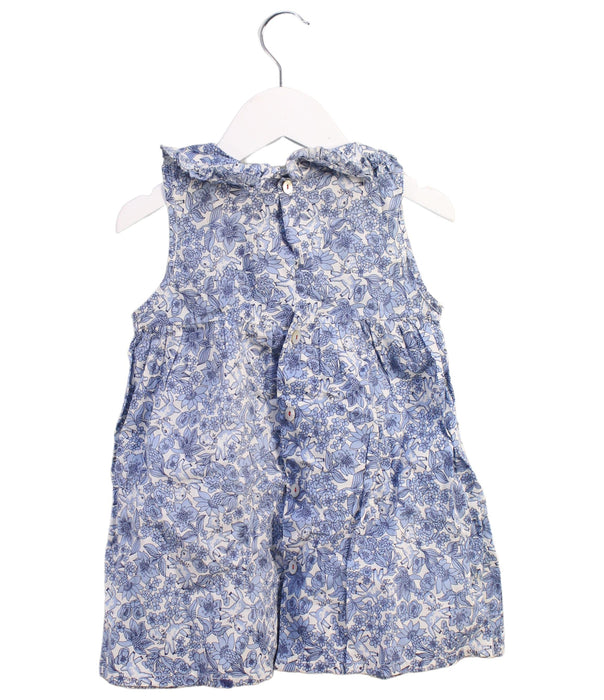 A Blue Sleeveless Dresses from Siaomimi in size 4T for girl. (Back View)