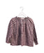 A Burgundy Long Sleeve Tops from Bonpoint in size 4T for girl. (Front View)