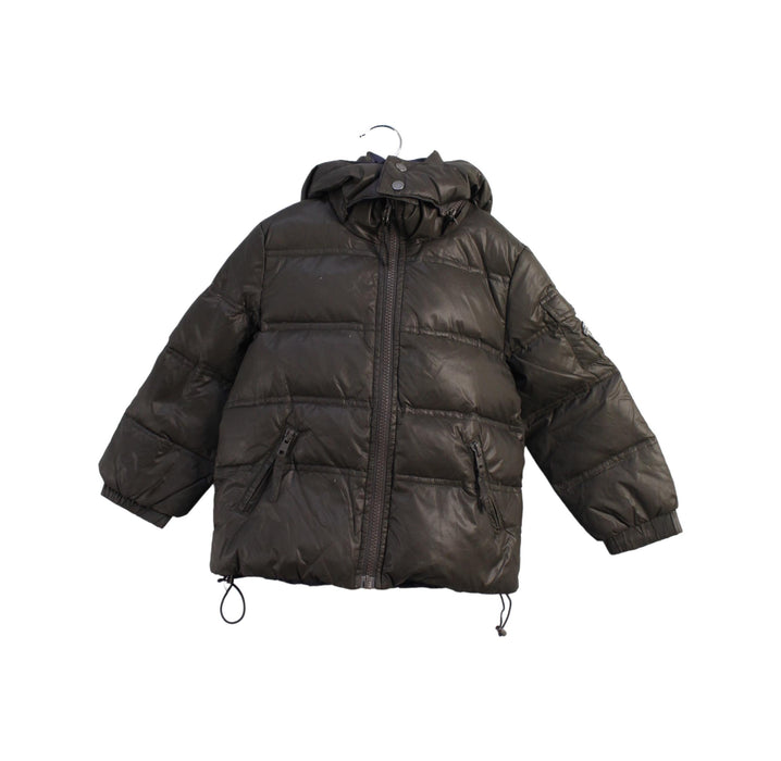 A Brown Puffer/Quilted Jackets from Bonpoint in size 3T for boy. (Front View)