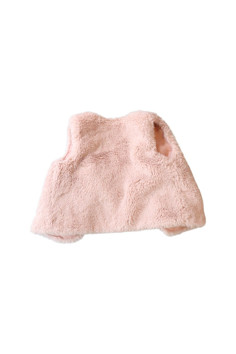 A Pink Outerwear Vests from Momonittu in size 3-6M for girl. (Back View)