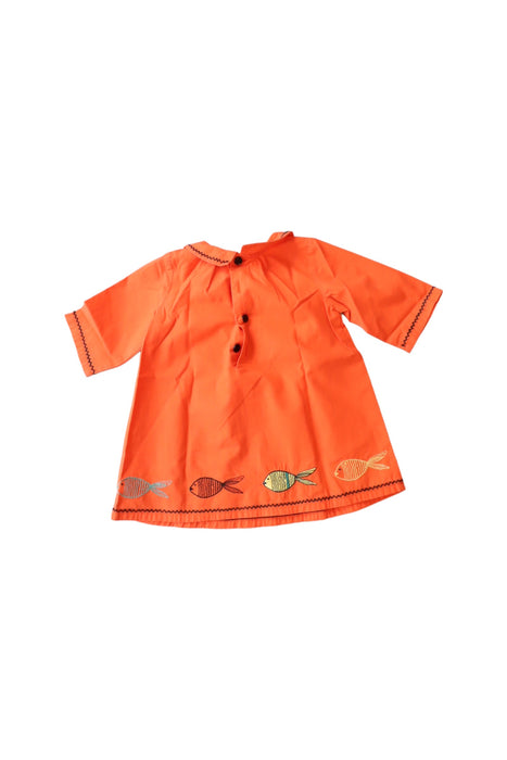 A Orange Short Sleeve Dresses from Sonia Rykiel in size 3-6M for girl. (Back View)