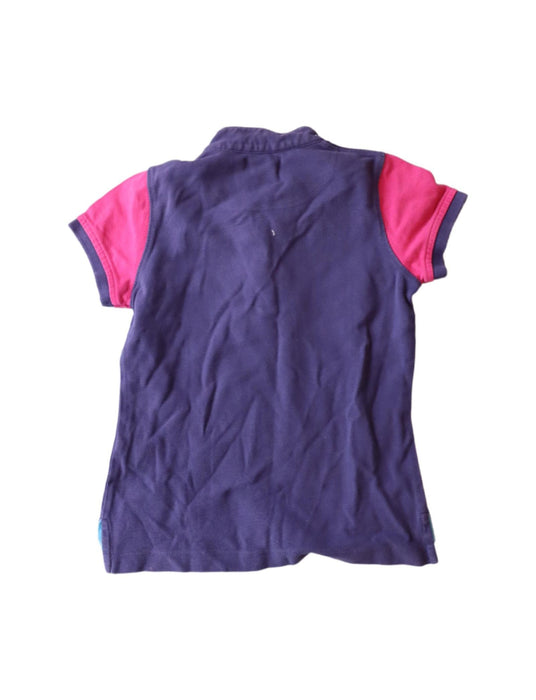 A Purple Short Sleeve Polos from Shanghai Tang in size 6T for girl. (Back View)