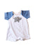 A White Short Sleeve Rompers from Mudpie in size 6-12M for boy. (Front View)