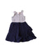 A Navy Sleeveless Dresses from Seed in size 4T for girl. (Front View)