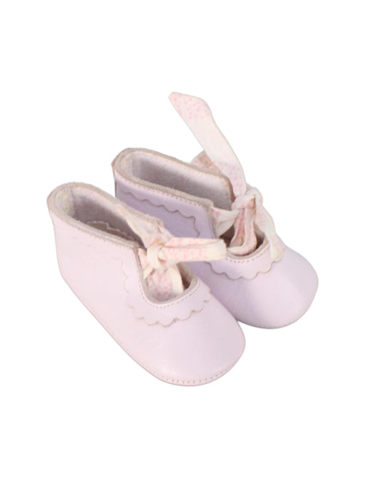 A Pink Booties from Jacadi in size 3-6M for girl. (Front View)