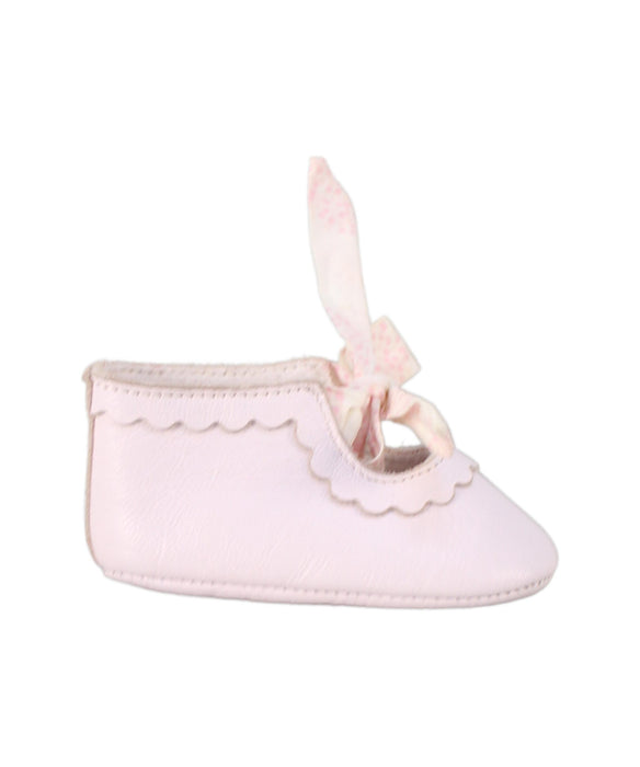 A Pink Booties from Jacadi in size 3-6M for girl. (Back View)