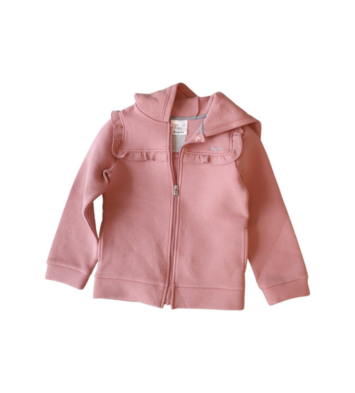 A Pink Zippered Sweatshirts from Kingkow in size 6T for girl. (Front View)