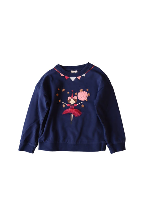 A Blue Crewneck Sweatshirts from Kingkow in size 4T for girl. (Front View)