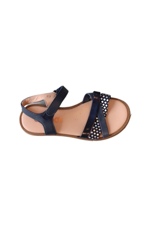 A Navy Sandals from Acebos in size 6T for girl. (Front View)