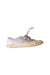 A White Sneakers from Adidas in size 12Y for boy. (Front View)