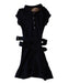 A Navy Short Sleeve Dresses from Burberry in size 5T for girl. (Front View)