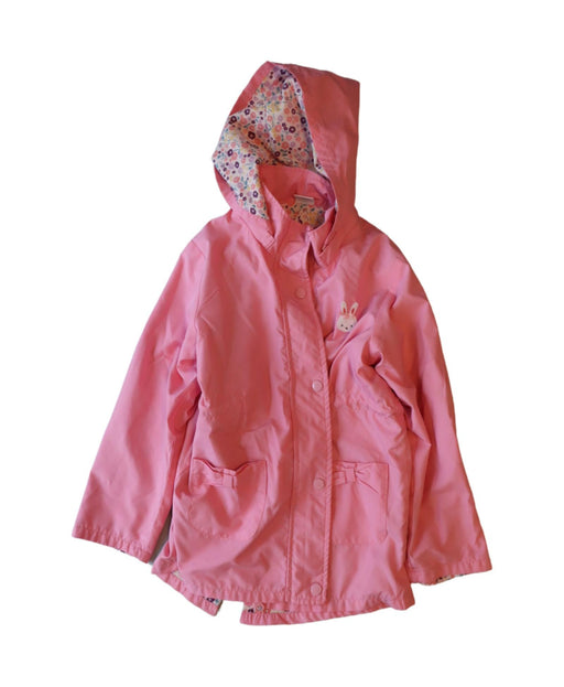 A Pink Lightweight Jackets from Les Enphants in size 4T for girl. (Front View)