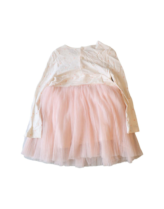 A Pink Long Sleeve Dresses from Momonittu in size 4T for girl. (Back View)