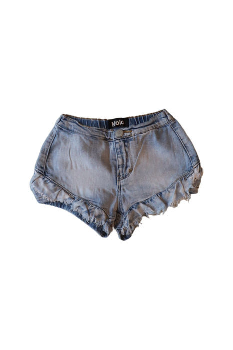 A Blue Shorts from Molo in size 6T for girl. (Front View)