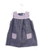 A Grey Sleeveless Dresses from The Little White Company in size 6-12M for girl. (Front View)