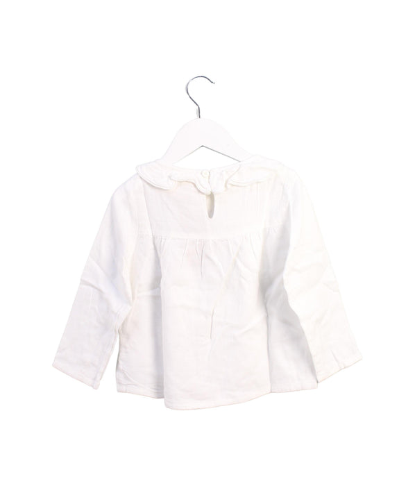 A White Long Sleeve Tops from DOUUOD in size 3T for girl. (Back View)