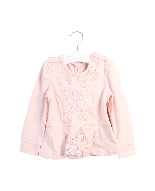 A Peach Long Sleeve Tops from Nicholas & Bears in size 2T for girl. (Front View)