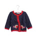 A Blue Cardigans from Jojo Maman Bébé in size 6-12M for boy. (Front View)