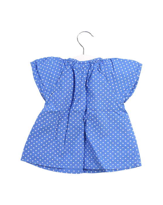 A Blue Short Sleeve Tops from Jojo Maman Bébé in size 6-12M for girl. (Back View)