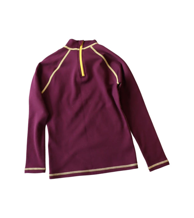 A Burgundy Rash Guards from Minnex in size 8Y for girl. (Back View)