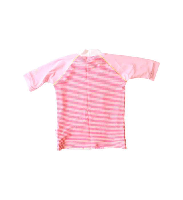 A Pink Rash Guards from Platypus in size 8Y for girl. (Back View)