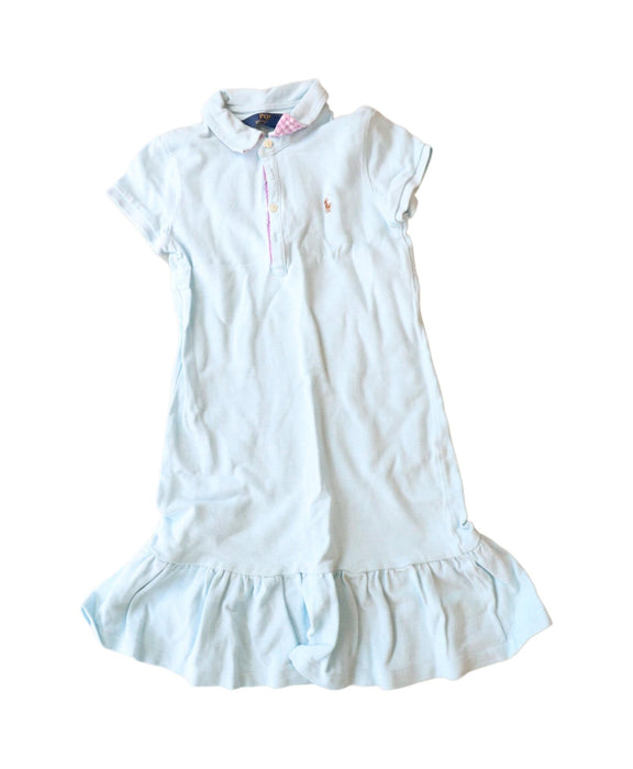 A Blue Short Sleeve Dresses from Polo Ralph Lauren in size 6T for girl. (Front View)