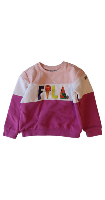 A Pink Crewneck Sweatshirts from Fila in size 4T for girl. (Front View)