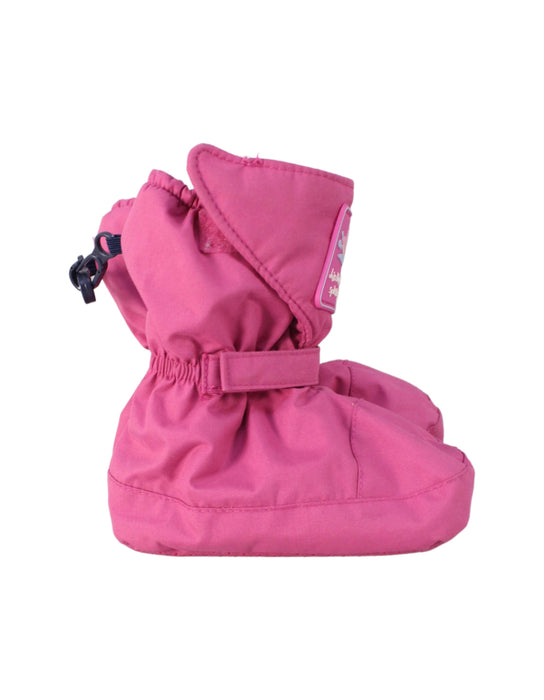 A Pink Booties from Jojo Maman Bébé in size 6-12M for girl. (Back View)