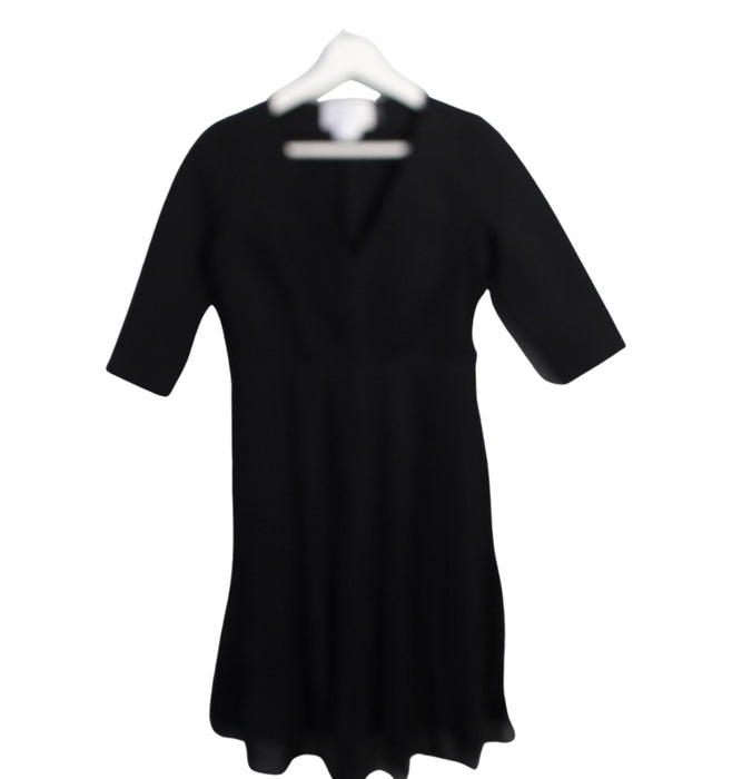 A Black Long Sleeve Dresses from Seraphine in size S for maternity. (Front View)