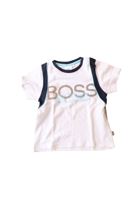 A White Short Sleeve T Shirts from Boss in size 3T for boy. (Front View)