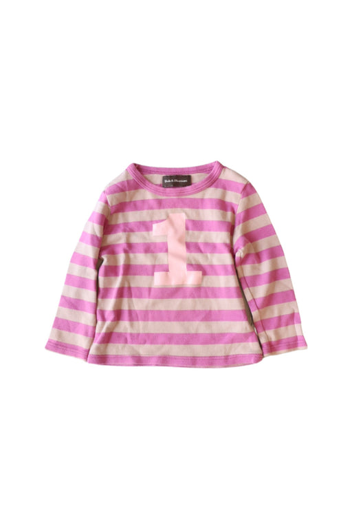 A Pink Long Sleeve Tops from Bob & Blossom in size 12-18M for girl. (Front View)