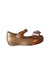 A Gold Flats from Mini Melissa in size 18-24M for girl. (Front View)