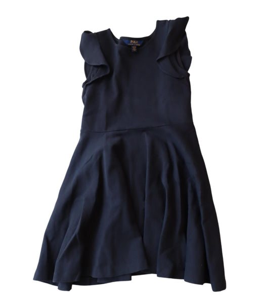 A Navy Sleeveless Dresses from Polo Ralph Lauren in size 8Y for girl. (Front View)