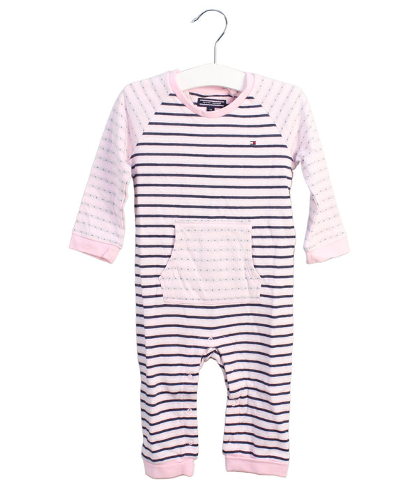 A Blue Long Sleeve Jumpsuits from Tommy Hilfiger in size 6-12M for girl. (Front View)