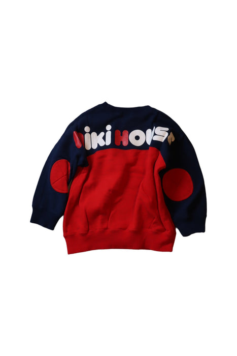 A Red Crewneck Sweatshirts from Miki House in size 2T for boy. (Back View)