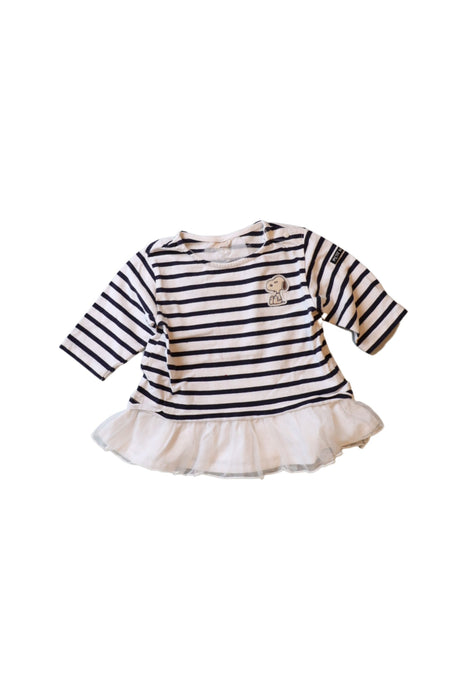 A Navy Long Sleeve Tops from Petit Main in size 12-18M for girl. (Front View)