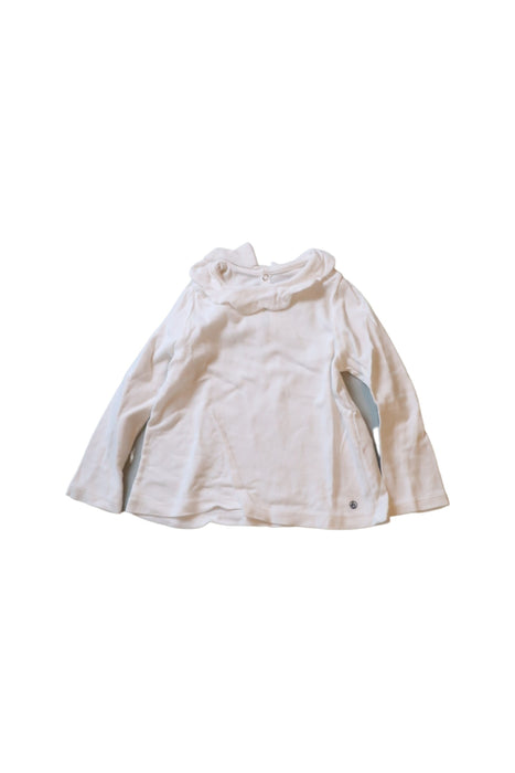 A White Long Sleeve Tops from Petit Bateau in size 18-24M for girl. (Front View)