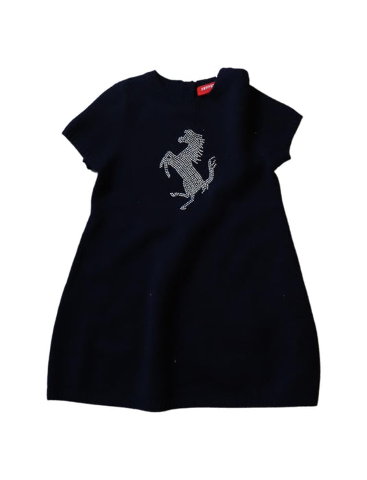 A Navy Sweater Dresses from Ferrari in size 6-12M for girl. (Front View)