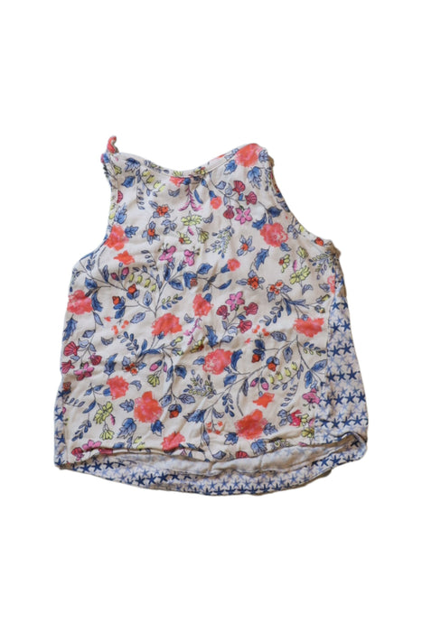 A White Sleeveless Tops from Joules in size 6T for girl. (Front View)