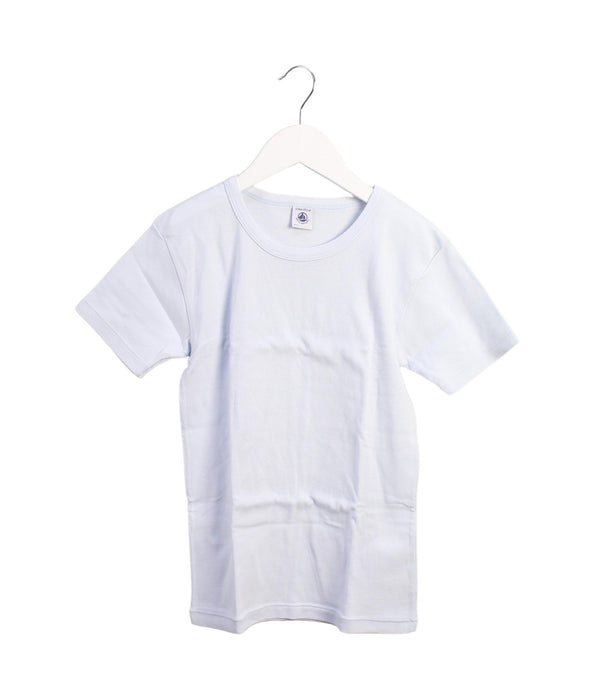 A Blue Short Sleeve T Shirts from Petit Bateau in size 12Y for neutral. (Front View)