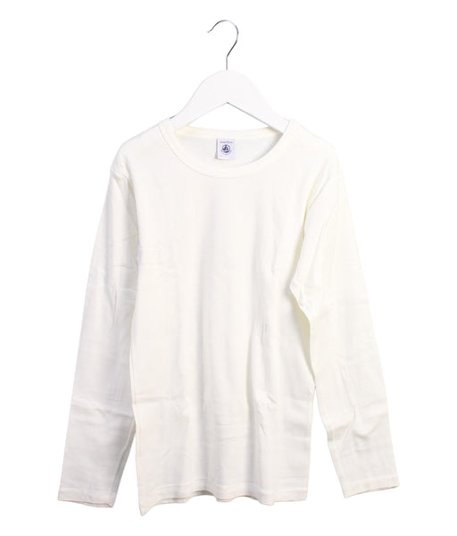 A White Long Sleeve Tops from Petit Bateau in size 12Y for boy. (Front View)