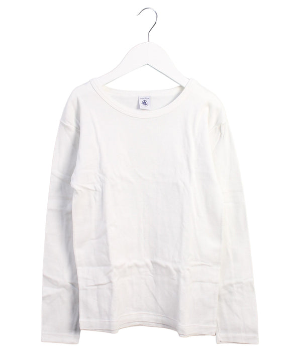 A White Long Sleeve Tops from Petit Bateau in size 12Y for boy. (Front View)