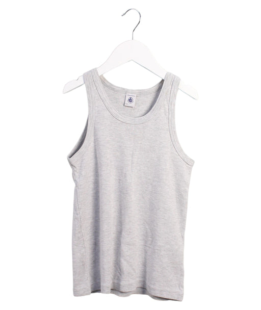 A Grey Sleeveless Tops from Petit Bateau in size 12Y for boy. (Front View)