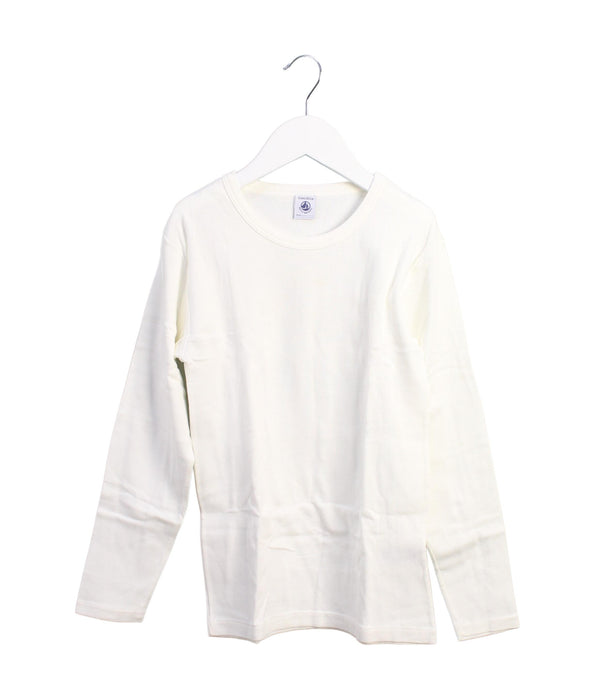 A White Long Sleeve Tops from Petit Bateau in size 12Y for boy. (Front View)