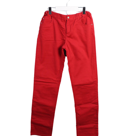 A Red Casual Pants from Petit Bateau in size 12Y for girl. (Front View)