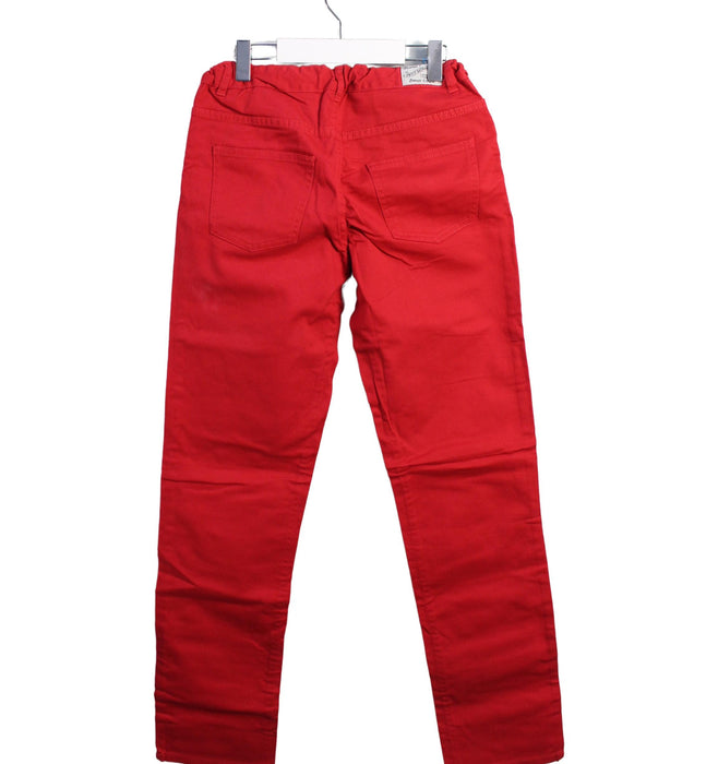 A Red Casual Pants from Petit Bateau in size 12Y for girl. (Back View)