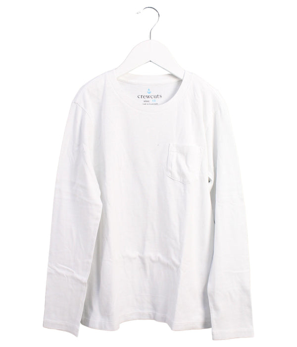 A White Long Sleeve Tops from Crewcuts in size 10Y for boy. (Front View)