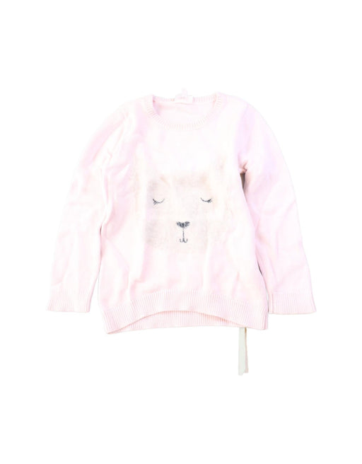 A Pink Knit Sweaters from Seed in size 5T for girl. (Front View)
