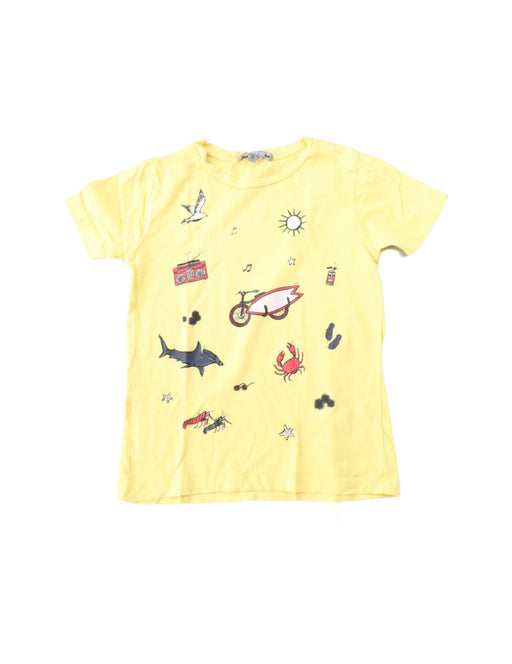 A Yellow Short Sleeve T Shirts from Bonpoint in size 6T for boy. (Front View)