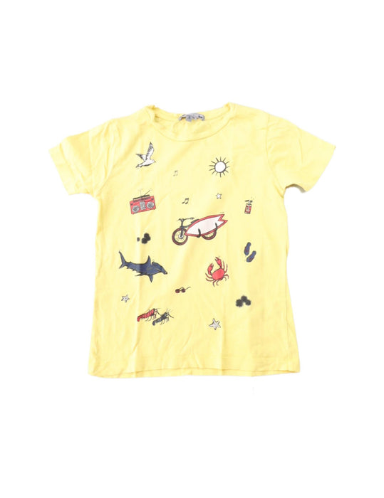 A Yellow Short Sleeve T Shirts from Bonpoint in size 6T for boy. (Front View)